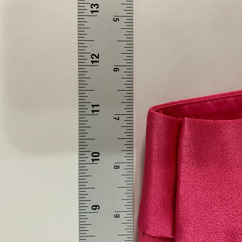 Alice + Olivia 4 Jody High Waisted Front Slit Satin Trouser Pant Wide Leg Pink - Picture 9 of 10